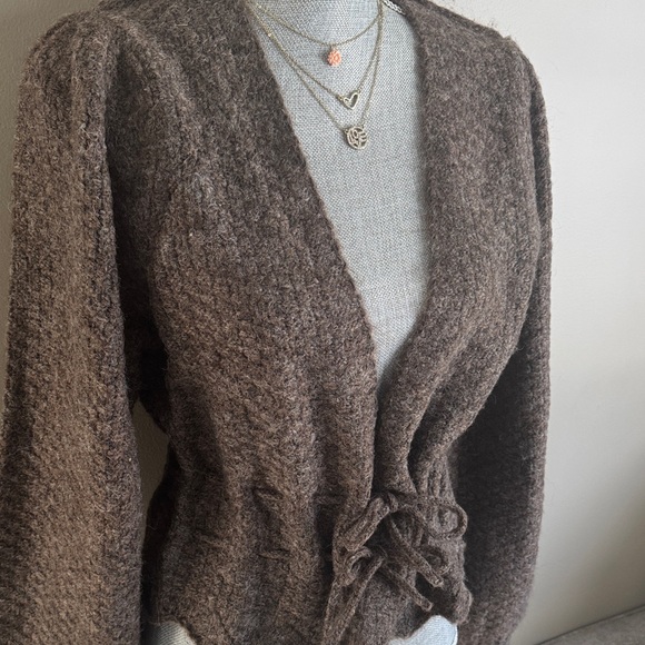 Vintage Havana Brown V-Neck Sweater - Picture 2 of 15